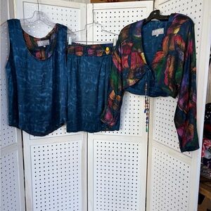 Elegant Multicolor Women's Blouse Set